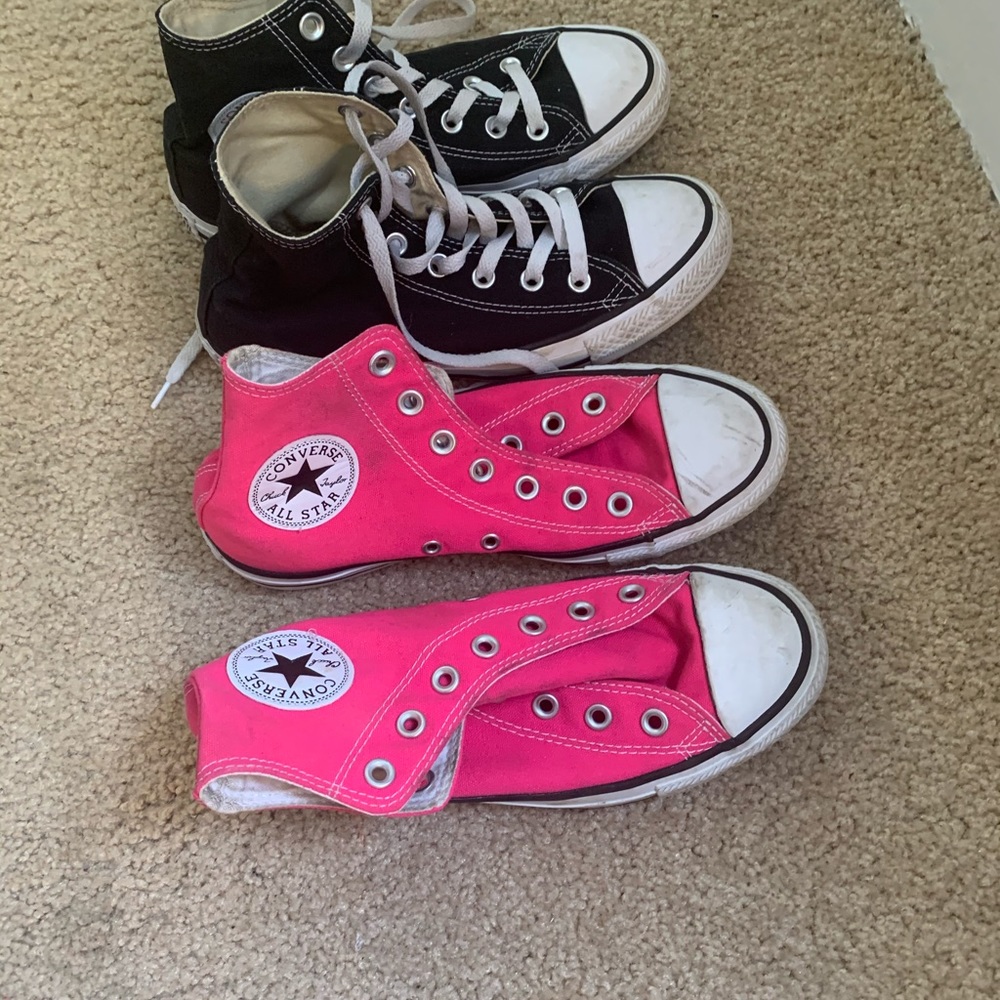 Pink Converse high tops